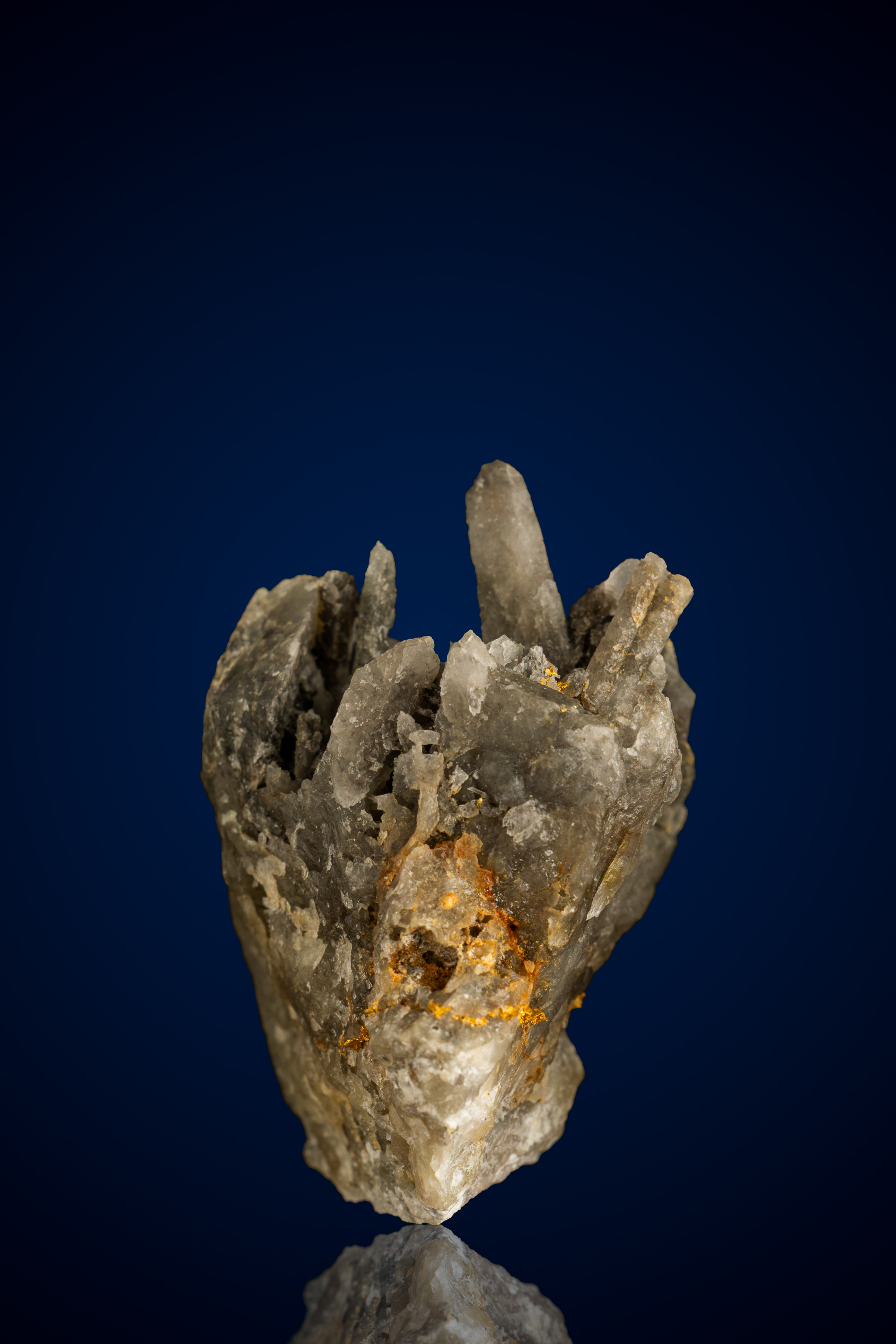 Exquisite, Spired Crystallized Gold Quartz Specimen - Belshazar Mine, ID - 17.86 grams (image for) Exquisite, Spired Crystallized Gold Quartz Specimen - Belshazar Mine, ID - 17.86 grams